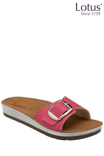 Lotus Pink Open-Toe Mule Sandals (407962) | £40