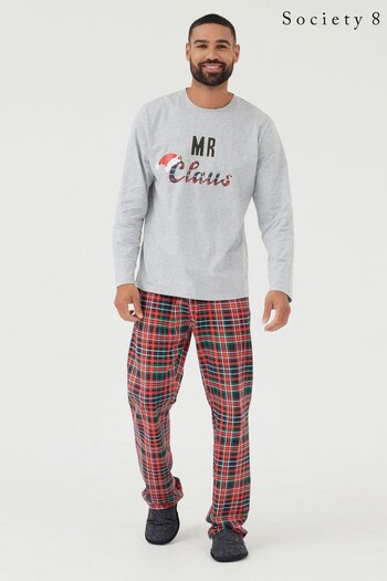 Society 8 Mens Multi Mr Claus Matching Family Christmas Pyjamas Set (408058) | £26