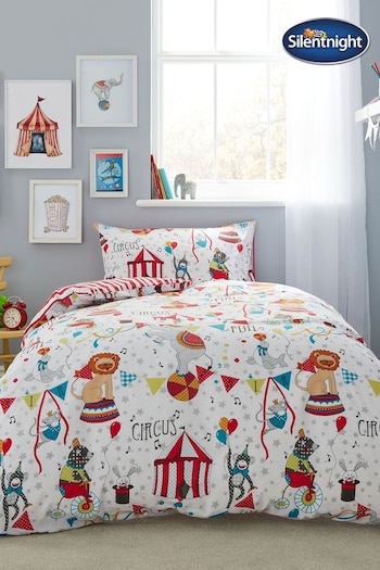 Silentnight Red Kids Healthy Growth Circus Duvet Cover and Pillowcase Set (408172) | £20 - £25
