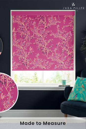 Sara Miller Fuchsia Pink Birds of Paradise Made to Measure Roller Blinds (408219) | £58