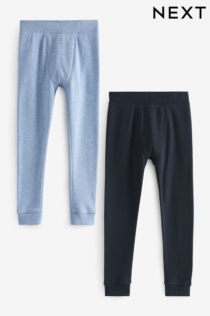 Blue/Navy Thermal Leggings 2 Pack (2-16yrs) (408334) | £15 - £21
