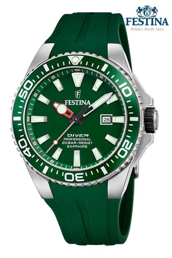 Festina Gents Green Diver Watch (408338) | £139