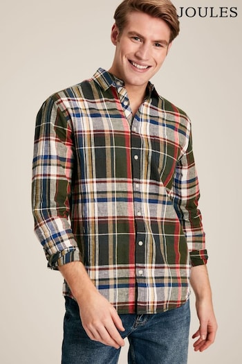 Joules Madras Green Long Sleeve Cotton Check Shirt (408571) | £49.95