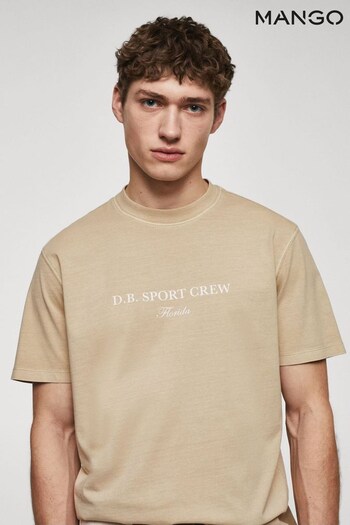 Mango Cream 100% Cotton T-Shirt (408626) | £26