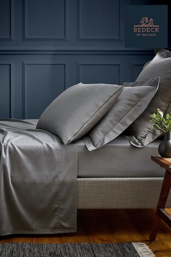 Bedeck of Belfast Grey Bob 600TC Egyptian Fitted Sheet (408657) | £50 - £70