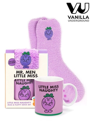Vanilla Underground Purple Little Miss Naughty Pusheen Green Mug And Sock Set (408733) | £16