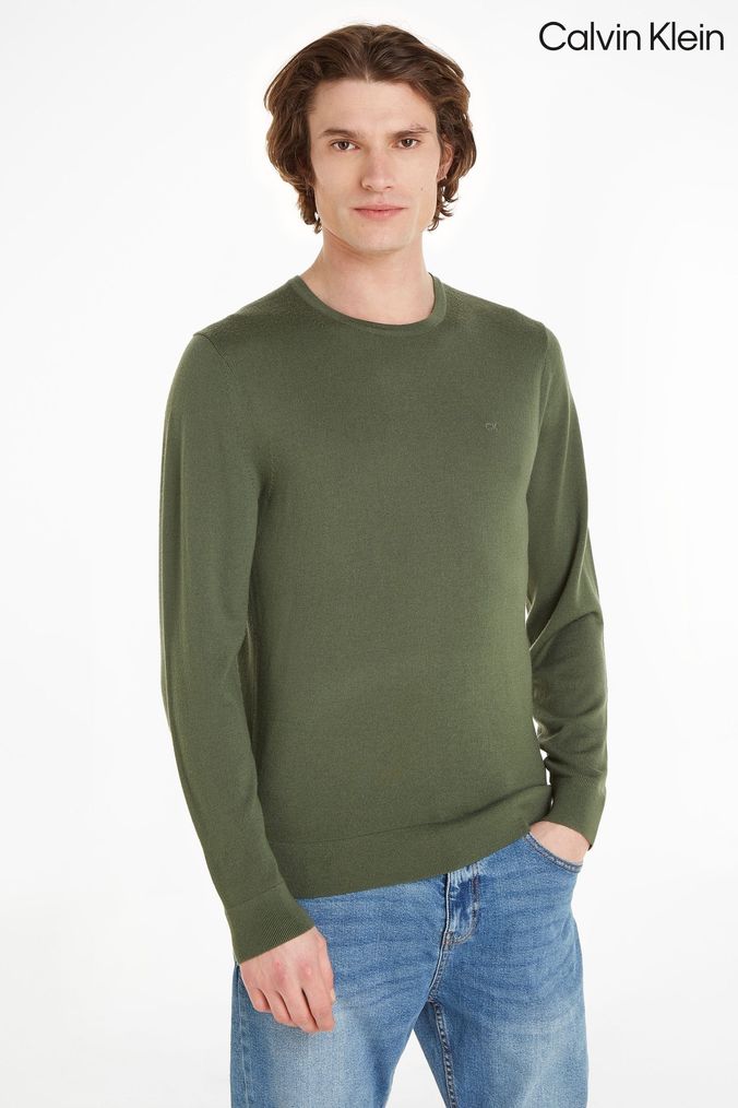 Calvin klein green sweater store