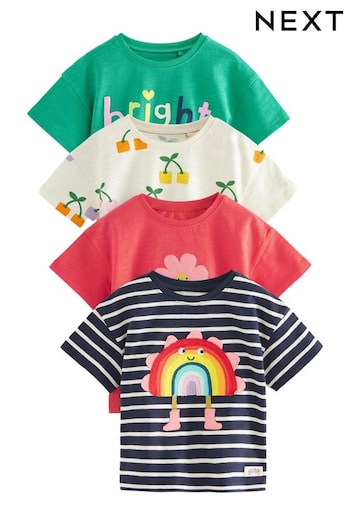 Rainbow 4 Pack Short Sleeve T-Shirts (3mths-7yrs) (409239) | £19 - £23