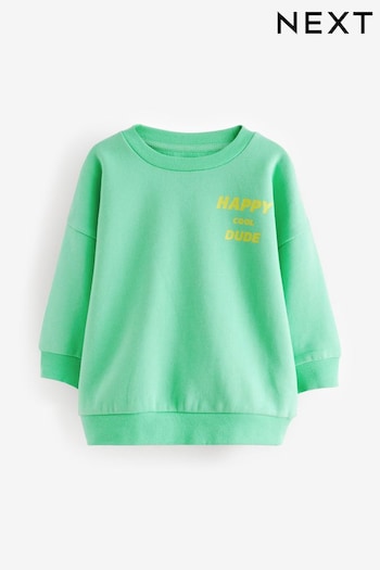 Green Oversized Printed Sweatshirt (3mths-7yrs) (409713) | £7.50 - £9.50