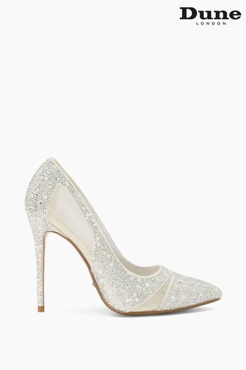 Dune London Cream Bellvue Pearl And Crystal Courts (409946) | £255