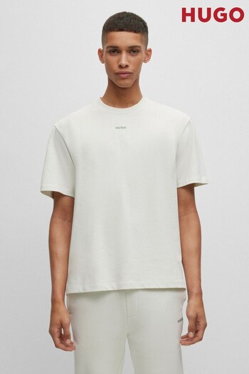 HUGO Natural Central Logo Relaxed Fit T-Shirt (410201) | £45
