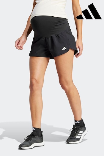 adidas Black Maternity Performance Pacer Woven Stretch Training running Shorts (410347) | £35