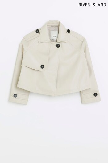 River Island Cream Girls Cropped Jacket (410581) | £33