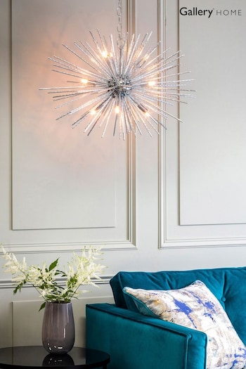 Gallery Home Silver Mika Ceiling Light Pendant (410833) | £250