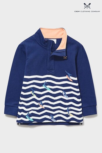 Crew Clothing Company Blue Cotton Casual Sweatshirt (410901) | £28 - £36