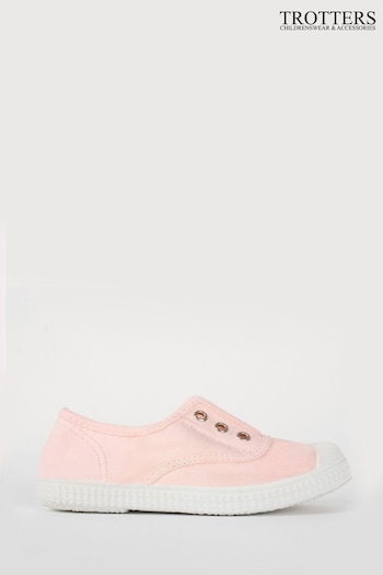 Trotters London Pink Plum Canvas Shoes (411395) | £32 - £38