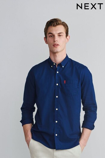 Navy Blue Soft Touch Twill Roll Sleeve Shirt (411618) | £28
