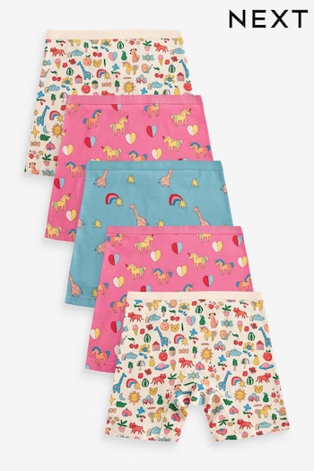 Pink/Blue Stampy Shorts 5 Pack (2-16yrs) (411883) | £13 - £19