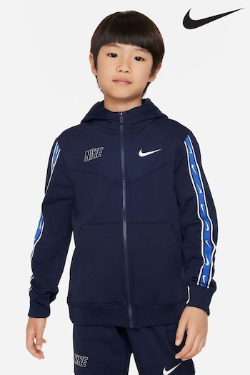 Nike hours Navy Repeat Full-Zip Hoodie (412511) | £55