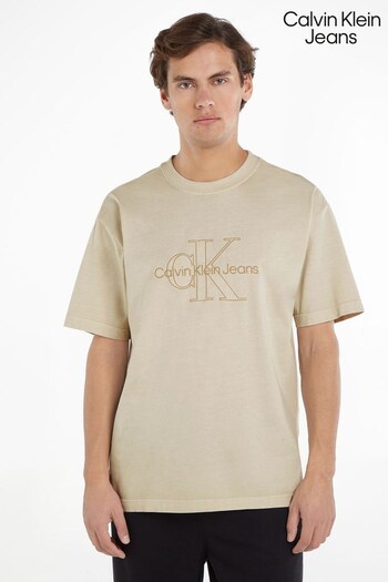 Calvin Klein Jeans Natural Monogram Washed T-Shirt (412515) | £65