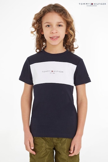 Tommy Hilfiger Kids Blue Colourblock T-Shirt (412592) | £26 - £29