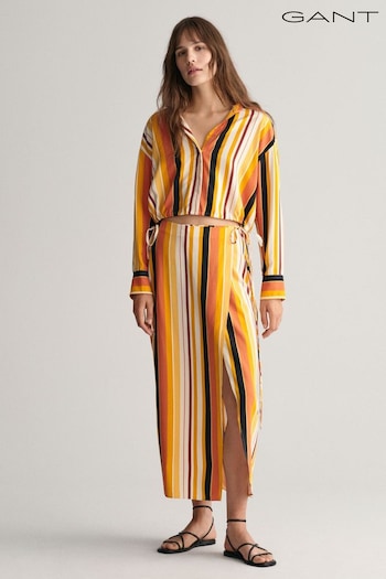 GANT Yellow Striped Wrap Skirt (413319) | £150
