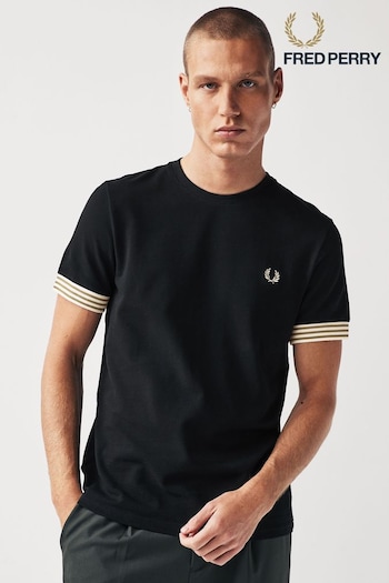 Fred Perry Striped Cuff T-Shirt (413543) | £60