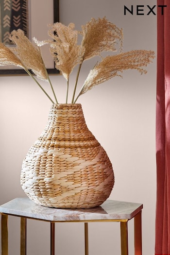 Natural Woven Patterned Vase (413697) | £20