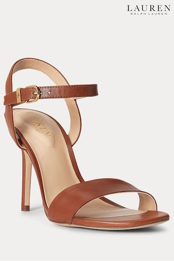 Lauren Ralph Lauren Gwen Nappa Leather Strap Heels (413779) | £129