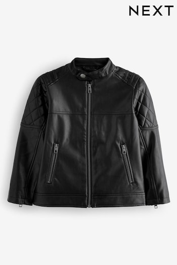 Black Faux Leather Jacket (3-16yrs) (414263) | £30 - £40