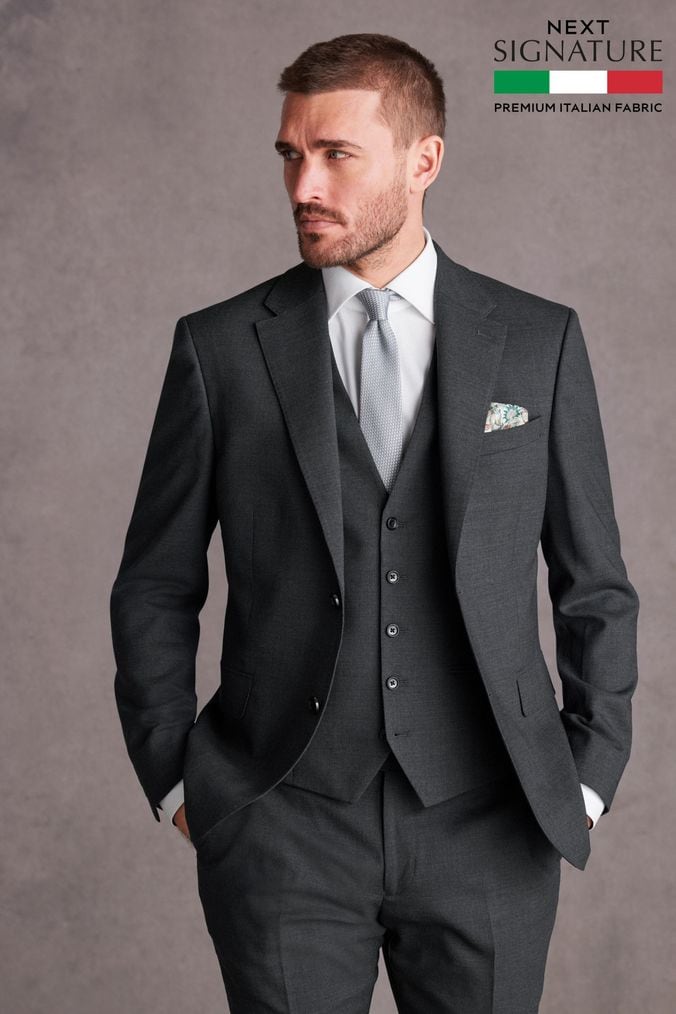 Next grey suits slim fit hotsell