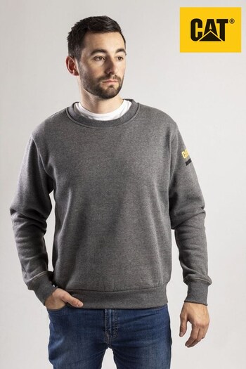 CAT® Grey Essentials Crew Neck Sweater (414441) | £37