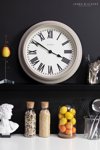 Jones Clocks Grey Opera Powder Grey Wall Clock (414519) | £60