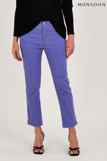 Monsoon Blue Safaia Cropped Skinny Jeans in Sustainable Cotton (414663) | £49