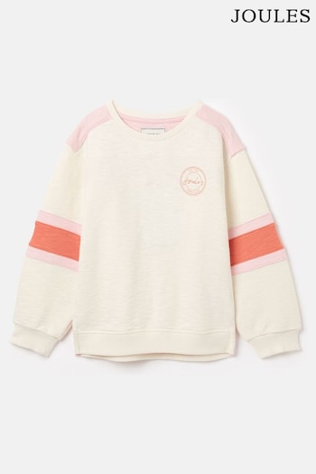 Joules Cara Cream Colourblock Crewneck Sweatshirt (414697) | £24.95 - £27.95