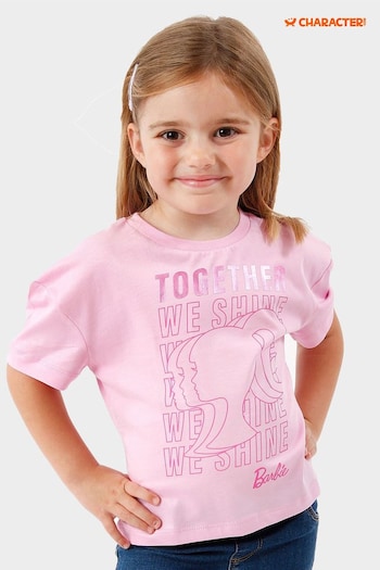 Character Pink Together We Shine Girls Barbie T-Shirt (414703) | £13