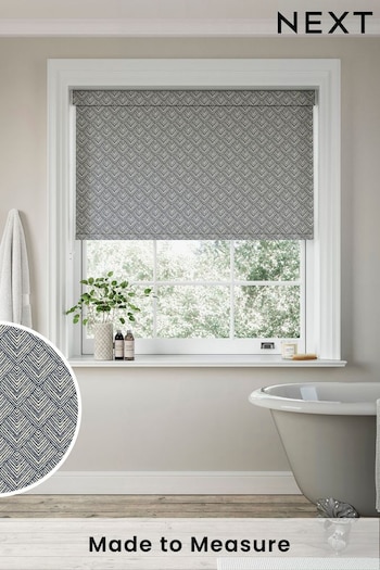 Blue Drawn Geo Made to Measure Roller Blind (414711) | £57