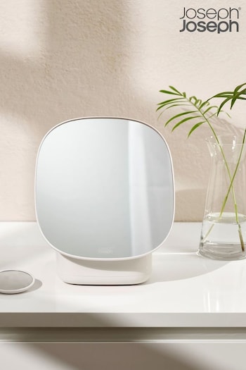 Joseph Joseph Natural Viva Pedestal Mirror with Cosmetic Storage (414742) | £40