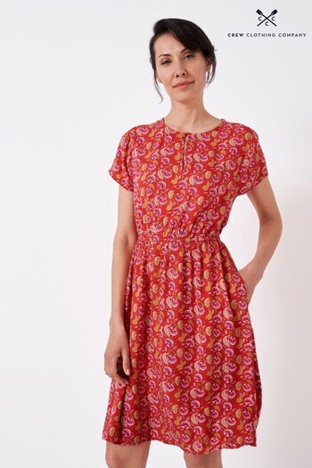 Crew Clothing Company Pink Geometric Print Shift Dress (414943) | £59