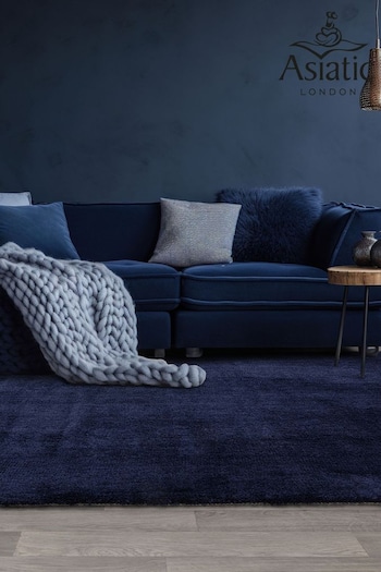Asiatic Rugs Navy Milo Soft Touch Lustre Rug (415019) | £137 - £389