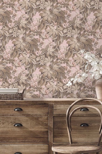 Woodchip & Magnolia Pink Avar Wallpaper (415084) | £110