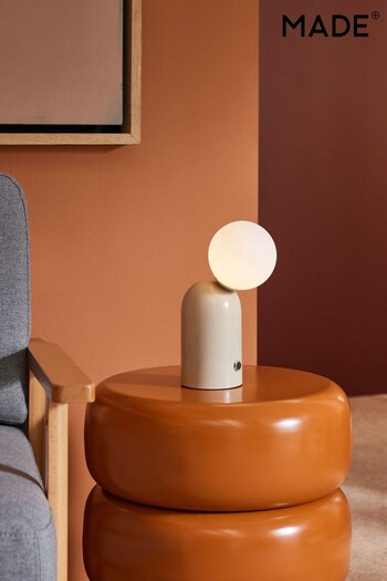 MADE.COM Cream Vetro Rechargable Table Lamp (415438) | £65