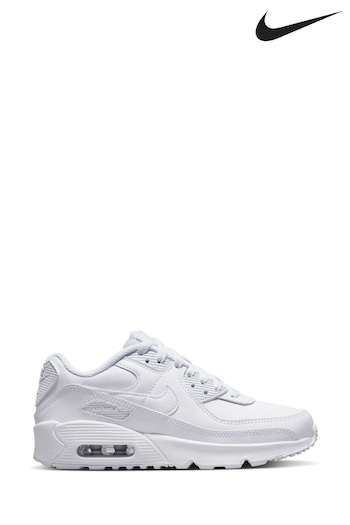 Nike Comfort White Air Max 90 Youth Trainers (415483) | £100
