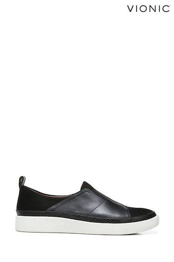 Vionic Zinah Leather Black Slip-ons (415604) | £120