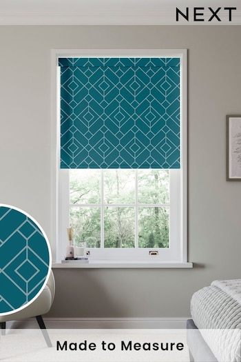 Green Lattice Geo Made to Measure Roller Blind (415693) | £57