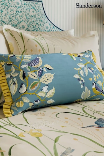 Sanderson Blue Kingfisher & Iris Cushion (416037) | £40