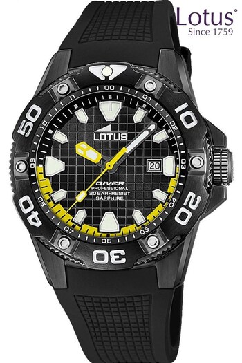 Lotus Gents Diver Black Watch (416226) | £139