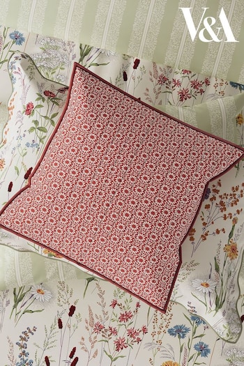 V&A Red Rosalie Cushion (416240) | £40