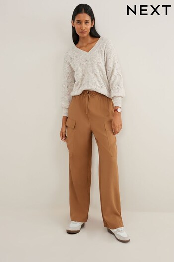 Camel Brown Smart Cargo Trousers (416375) | £45