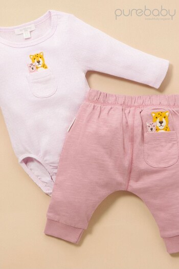 Purebaby Pink Peekaboo Character Baby Bodysuit (416463) | £10